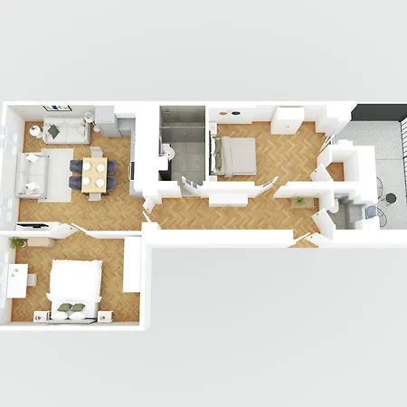 Appartement Botanic - 2br - Gratis Parkplatz